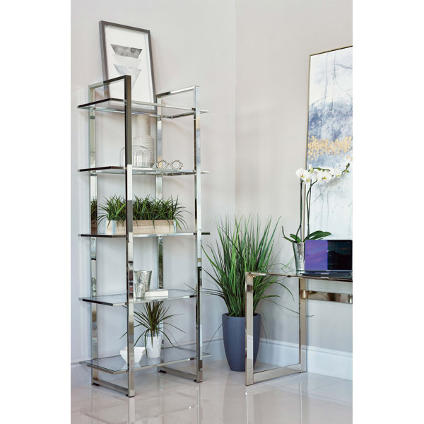 Chrome Glass Ladder Shelf Wayfair